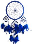 Large Big Navy Blue Colour Dream Catcher Beautiful Home Decor & Kids Room Wall Hanging Party Bag Filler Item Catch All Those Bad Dreams No More Sleepless Nights