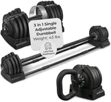 Lifepro Adjustable Dumbbells Set/Single - 15lb 43lb 55lb 90lb 25 lb Dumbbell Sets with Rack - Quick Adjust, Secure Grip weights dumbbells set - Compact Hand Weights for Women/Men at Home Gym