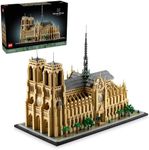 LEGO Architecture Notre-Dame de Paris Set 21061 Model Kit for Adults to Build, Home or Office Décor, Collectible Set for Lovers of History, Men, Women, Him or Her