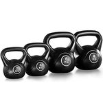 Yaheetech 20kg Kettlebell Set 4pcs Kettle Bell Weight Set 20kg Heavy Weights Sets - 2kg 4kg 6kg 8kg Kettlebells for Home Fitness Strength Training