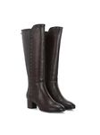 Delize Brown women Mid Heel Knee Boots 62202-41