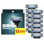 Gillette Mach3 Men's Razor Blade Refill Cartridges, 12 Count