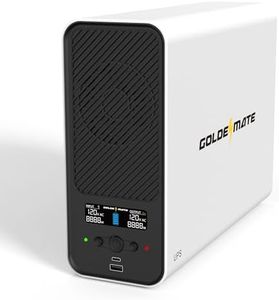 GOLDENMATE 1500VA/1000W Lithium UPS Battery Backup and Surge Protector, 230Wh LiFePO4 Battery Backup, Sinewave UPS with USB Communication Port, 8 Outlets & 2 USB Ports, LCD Display, White