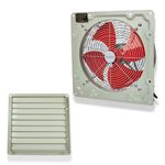 Heavy Duty Industrial Commercial Metal Axial Extractor Ventilation Fan (16", Grey)