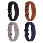 Huadea Compatible with Fitbit Flex 2 Bands, With Watch Buckle Comfortable Soft Silicone Wristband Adjustable Sport Strap Replacement for Fitbit Flex 2 Fitness Tracker (4 Pack)