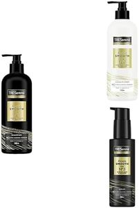 TREsemmé Keratin Smooth Bundle, Shampoo, Conditioner, & Serum with Keratin & Shea Butter, nourishes & smooths dry, frizzy hair