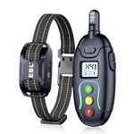 EBL Dog Training Collar with Remote, Bark Collar for Large Dogs Waterproof Rechargeable, Optional Shock Collar 3 Training Modes 123 Levels, Training Collar for Small, Medium Dogs, Anti-Barking Electric Device 2300FT