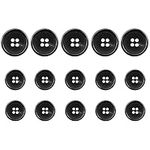 15 Pieces Real Horn Buttons Set for