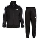 adidas boys Tricot Tracksuit Jacket Jogger Pant Set, Classic Black, 6