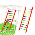 VAYINATO® Birds Colorful Plastic Climb Ladder Toy (Pack of 2) Cage Accessories for Love Birds, Parrot, Parakeet, Budgies, Cockatiel, Etc. (Medium - 21CM) by Petzlifeworld