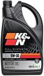 K&N Motor Oil: 5W-30 Synthetic Engine Oil: Premium Protection, High Mileage, 5 Quarts