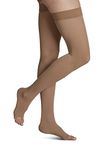 Sigvaris 863 Select Comfort Open Toe Thigh Highs w/Grip Top - 30-40 mmHg Long Crispa ML Long 863NMLO66