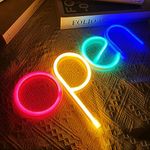 open Neon Sign - Open LED Neon Signs Light Business Hours Sign,Powered by USB Cord or Batteries Shop Window Store Signs for Cafe Bars Hotel Bookstore Restaurant Bakery Wall Decor(Four-Color)