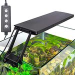 Tigerlily Enterprises 14W Clip-On Aquarium LED Light with Adjustable Timer & Brightness. 24/7 Lighting (Sunrise, Daylight, Moonlight and DIY Mode) Fish Tank 7 Colours for Planted Tanks., (990)