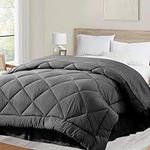 Cozynight Soft Comforter Full Size Duvet Insert-Lightweight Down Alternative Comforter with Corner Tabs-Fluffy Reversible Breathable Microfiber(Dark Gray,82"x86")