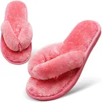 JOINFREE Women's Spa Slipper with Outdoor Sole Soft Cozy Indoor Footwear Pink 7.5/8.5 M US