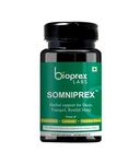 Bioprex Labs Somniprex Sleep Natural Pills Dietary Supplement For Good Sleep -Herbal Support For Deeper sleep, Tranquil, Restful - 30 Veg Capsules