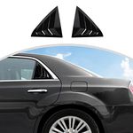 CheroCar Side Window Louvers Air Vent Scoop Shades Cover Blinds Exterior Accessories for Chrysler 300 2011-2022,Black…