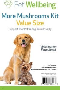 Pet Wellbeing More Mushrooms Kit for Dogs - Immune System Support and Antioxidant Protection - Vet-Formulated with Turkey Tail, Reishi, Maitake, Astragalus
