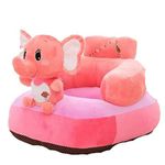 AVSHUB Baby Sofa Seat Or Rocking Chair for Kids 0 to 3 Years Soft Plush Cushion Supporting Training Seat Playing Sofa Chair for Kids Baby Boy Girl (Pink Elephant Shape)