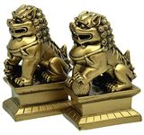 Betterdecor Feng Shui Foo Fu Dogs Imperial Guardian Lions Statues Home Office Decor to Ward Off Negative Energy