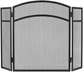 Oli & Birch USA Fireplace Screen 3 Panel - Monogrammed Option - Modest-Design Decorative Fireplace Screens Black Mesh - Quality Sturdy 29" Height x 48" Wide Fireplace Gate - Flat Folding Compact