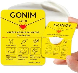 GONIM Makeup Remover Cleansing Balm On-The-Go | Made with Olive Oil & Hyaluronic Acid | Refreshing Finish | Highly Effective | Gentle for All Skin Types | Mini Travel Size Pods with 15 x 0.106 oz