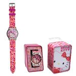 SRVertex Hello Kitty Kids Analogue Wrist Watch with Rubber Strap | 24.5cm Battery Operated Quartz Watch | Packed in Metallic Gift Box for Kids 3+ Years