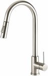 Brushed Nickel 2 Mode Pull Out Kitchen Tap Swivel Gooseneck Laundry Sink Mixer Faucet