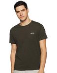 Van Heusen Regular Fit Multicolor Men Sport Crew Neck T-Shirt - Short Sleeve, Ultra Soft_70018_Military_L