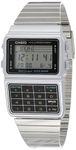 Casio Men's Silver Tone 25 Memory Calculator Databank Watch, Black, Quartz Watch,Digital