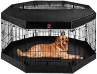 PJYuCien Dog Playpen - Metal Foldab