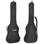 Donner 47 Inch Electric Bass Guitar Gig Bag 0.4in Padded Sponge 600D Thick Ripstop Waterproof Nylon Dustproof Soft Carry Case for Home Storage Travel 3 Pockets Dual Adjustable Straps Black