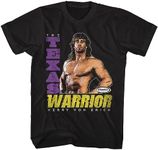 Kerry Von Erich The Texas Warrior Mens Black Short Sleeve T Shirt Wrestling Vintage Style Graphic Tees, Black, Large