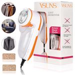 VSUNS Lint Remover for Clothes Fabric Shaver Electric Fuzz Remover Machine Faster by 80% Sweater, Furniture, Couch & Woolen Cloth Portable Deffuzer with 3 Blades & 9000 RPM Motor (1 Year Warranty)