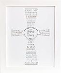 The Grandparent Gift Jesus Loves Me Frame for Baby's Baptism or Christening, white frame