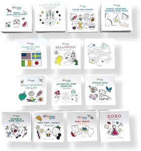A Brighter Year The Original Adult Mini Coloring Book - 13 Piece Variety Pack - 3” x 3” Pocket Size, 50 Pages, Lay Flat Binding, Thick Paper, No Bleeding - Stress/Anxiety Relief - Relaxation, Gift