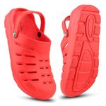 FUEL Clogs for Mens, Dailywear Comfortable, Lightweight Anti Skid Clogs Slipper for Men Red