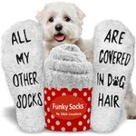 Dog Lovers Gifts For Women Novelty - Our Warm Funny Socks 'All My Other Socks Are Covered In Dog Hair' Gift For Wife Sister Mum Valentines Vet Birthday Present For Her Fun Cupcake Packaging