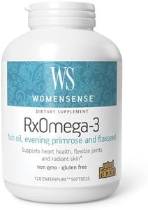 WomenSense by Natural Factors, RxOmega-3 Fish Oil, Supports a Healthy Heart and Joints with Primrose Oil, Omega-3 DHA and EPA, Gluten Free, 120 softgels (60 servings)