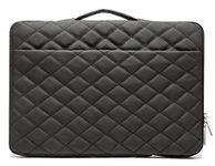 Kinmac Black Embroidery 360° Protective Water Resistant Laptop Case Bag Sleeve with Handle for LG Gram 16 inch and 15.6 inch-16 inch Laptop