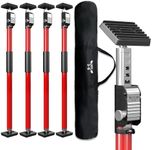3-H Cabinet Jacks for Installing Cabinets 4 Pack, Heavy-Duty Third Hand Tool Adjustable Support Pole, Extends 29.5-52 Inch, 165 lbs Capacity | Thickened All-Steel with Dual Safety Lock,Red