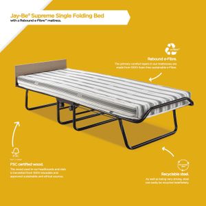 JAY-BE Supreme Single Folding Bed – Compact Guest Mattress
