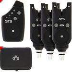 NGT GTS 3pc Wireless Carp Fishing Bite Alarms Adjustable Volume Tone Receiver