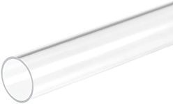 MECCANIXITY Acrylic Pipe Rigid Round Tube Clear 18mm(0.7") ID 20mm(0.9") OD 305mm(12") for Lamps and Lanterns,Water Cooling System