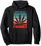 Support Your Local Weed Farmer Cannabis Marijuana Grower Pullover Hoodie