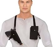 Uncharted Tactical Shoulder Holster with Gun & Pouch Fancy Dress Accessory