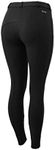 Horze Women's Active Silicone Grip Full Seat Riding Breeches With Zipper Pockets And Elastic Leg Bottom Black 14 UK