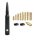 Canada Design Car Truck Bullet Antenna Universal Antenna Mast for GM Chevy Silverado 1500 2500 3500 HD Avalanche Ford F150 F250 F350 Denali Heavy Duty Pickup Jeep Trucks Accessories (Black)