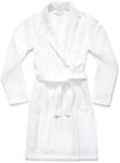 Brooklinen Super-Plush Luxury Spa Unisex Robe, White, Large